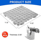 MYFAMIREA Modular Interlocking Cushion 12 Pack 11.8" x 11.8" Rubber Floor Tiles - Image 2