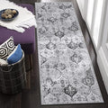Lahome Moroccan Washable Runner Rug, 2x6 Grey Kitchen Runners by Lahome