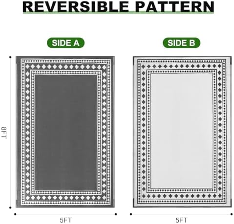 RURALITY Outdoor Rugs 5x8 Waterproof - Image 2