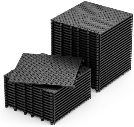 Jocoevol 36-Pcs Interlocking Tile, Indoor/Outdoor Drainage Interlocking Floor by JOCOEVOL