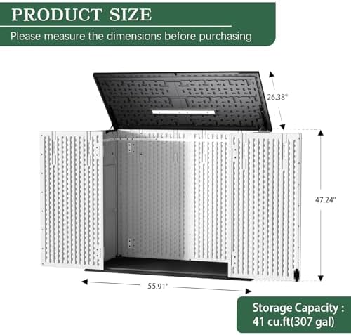 Outdoor Storage Shed Resin Waterproof Storage Cabinet - Image 2