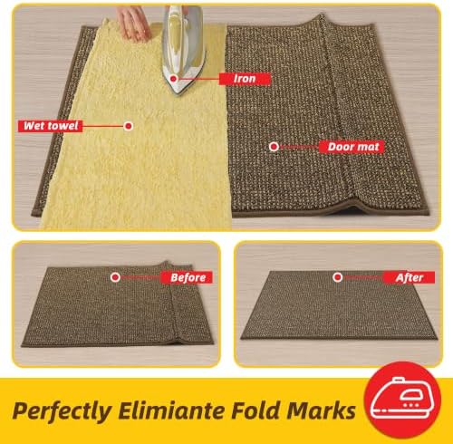 JSEI Dirt Trapper Door Mat 20" x 32", Non-Slip Washable Doormats - Image 2