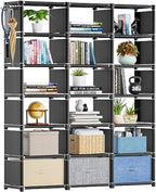 Mavivegue Book Shelf, 18 Cube Storage Organizer, DIY Bookcase, Metal Cube by Mavivegue