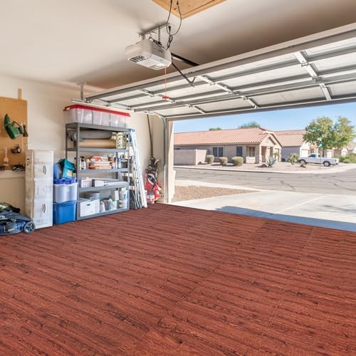 Sorbus Interlocking Wood Grain Foam Floor Tiles - Image 5