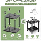 LEJANEOYE Outdoor Side Table, 2-Tier Small Outdoor Table - Image 4