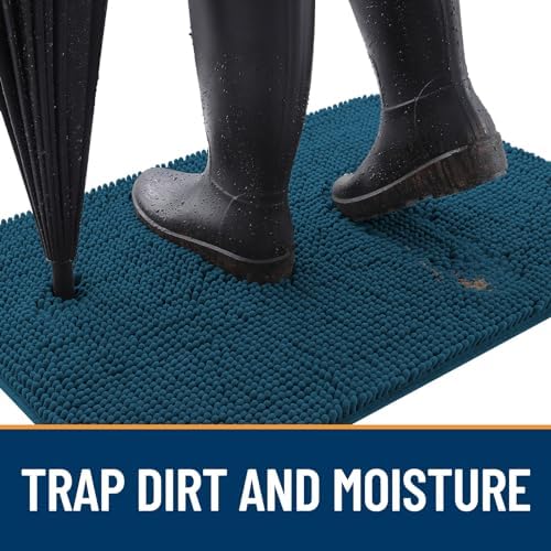 OLANLY Dog Door Mat for Muddy Paws 70x24, Super Absorbent Chenille Mud Mat - Image 2