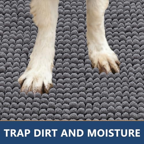 Smiry Dog Door Mat for Muddy Paws 24x16, Absorbent Low-Profile Doormats - Image 4