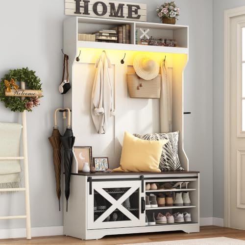 chartustriable 75''H LED Farmhouse Hall Tree - Image 3
