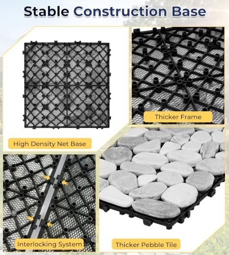 jxgzyy 4 Pcs Interlocking Stepping Stones Outdoor - Image 3