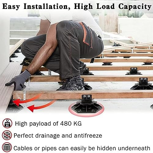 24Pack Adjustable Plastic Pedestal Paver, Floor Slate Support Floor Lift - Image 5