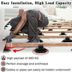 24Pack Adjustable Plastic Pedestal Paver, Floor Slate Support Floor Lift - Image 5