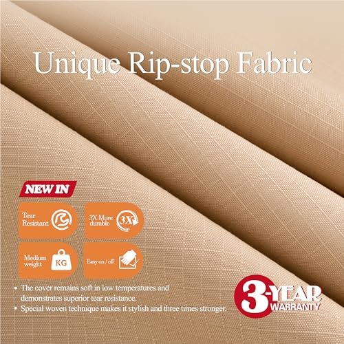 WJ-X3 Rectangular Patio Table Cover, 102W x 78D x 31H - Image 2