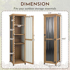 Ketive Tall Narrow Outdoor Storage Cabinet, 3 Adjustable Shelves - Image 5