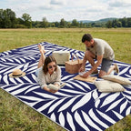 Smiry Outdoor Rug 5x8 ft Waterproof Reversible Leaf Mat - Image 4
