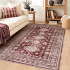 4x6 Area Rug Washable Non Slip for Living Room by Nestiva