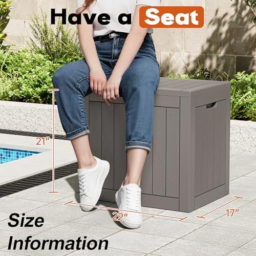 Outdoor Storage Box, Resin Deck Boxes Indoor and outdoor, Waterproof Storage - Image 2