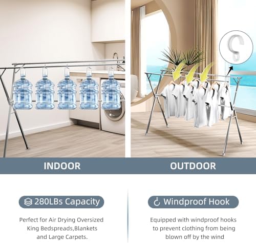 79" Clothes Drying Rack, Laundry Drying Rack Clothing - Image 5