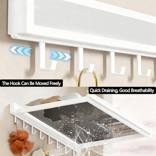 LETINE Wall Mounted Drying Rack: Retractable Indoor Clothes Drying Rack – - Image 5