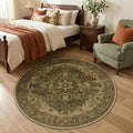 RELEANY Washable Area Rug, Round 4ft by RELEANY