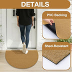 OLANLY Half Circle Door Mat 47x32, Low Profile Doormat - Image 4