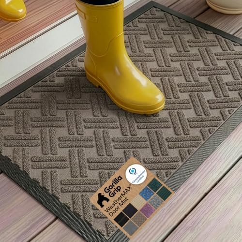 GORILLA GRIP WeatherMAX Door Mat, Indoor Outdoor by GorillaGrip