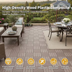 LIVING GREEN 11 PCS Interlocking Deck Tiles, All-Weather & Waterproof Composite - Image 3