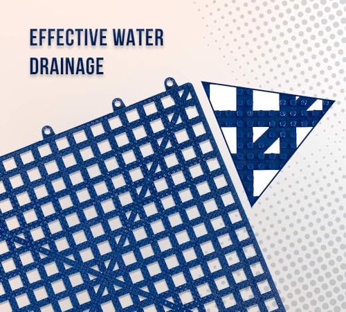 12 Pack 12"x12" 1/2" Thick Non Slip Interlocking Self Drainage Tiles - Image 3