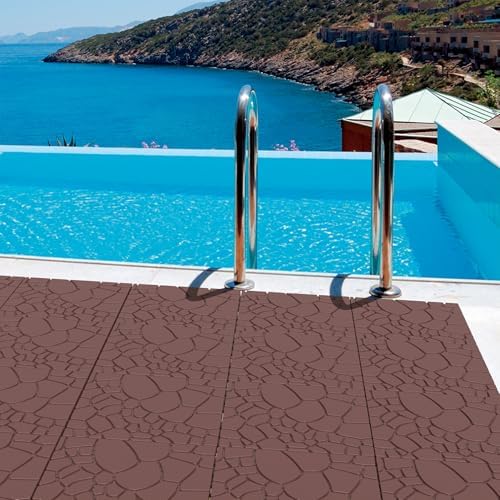 44 Pack Interlocking Deck Tiles, All-Weather Outdoor Deck Tiles - Image 6