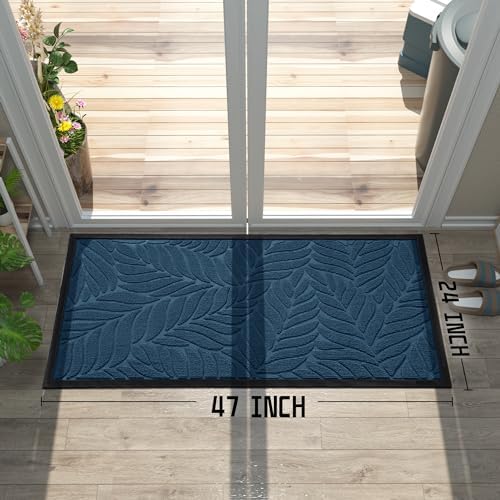 Yimobra Large Leaf Pattern Door Mat, 47 x 24 in - Image 2