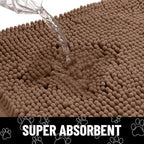 Smiry Dog Door Mat for Muddy Paws, Absorbent Non Slip Dirt Trapper - Image 5