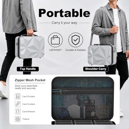 Proijeut Card Deck Box with Portable Case, 6 Pack Clear Commander Deck Box with - Image 6