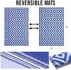 OLANLY Outdoor Rug 4x6 ft Waterproof Reversible Mat - Image 2