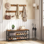HOOBRO Hall Tree with Bench, Coat Rack Shoe Bench Set, Entryway Shoe Rack with - Image 2