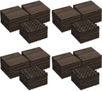 Yaheetech 108PCS Deck Tiles Acacia Wood Interlocking Outdoor Flooring by Yaheetech
