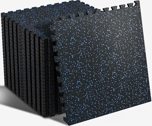 SUPERJARE 0.56'' Thick 48 Sq Ft Rubber Top Gym Flooring by SUPERJARE