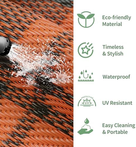 GENIMO Fall Decor Outdoor Rug, Plastic Rugs - Image 6