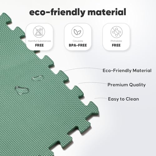 36 Pack 144 sqft Home Gym Mat, Puzzle Exercise Mat, EVA Interlocking Foam Floor - Image 3