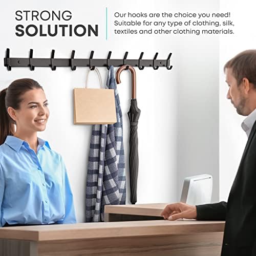 Coat Rack Wall Mount – 30 Inch Stainless Steel Hook Rail - Image 7