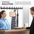 Coat Rack Wall Mount – 30 Inch Stainless Steel Hook Rail - Image 7
