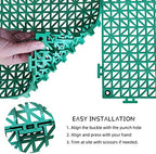 12 Pack Modular Interlocking Cushion 11.6" x 11.6" Rubber Mat Floor Tile Mats - Image 6