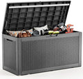 PatioZen 120 Gallon Deck Box, Resin Outdoor Storage Box by OutdoorLivingPerfected