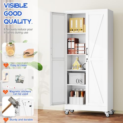 GAIOUS 71" Tall Metal Storage Cabinet - Image 5
