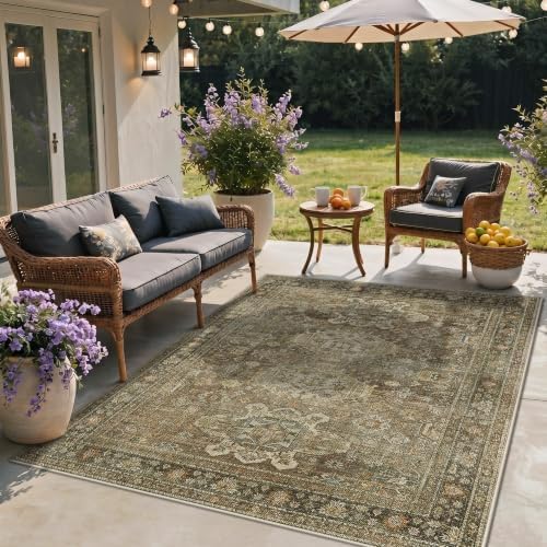 GENIMO 5x8 Outdoor Rug, Washable - Image 7