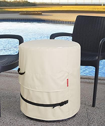 Porch Shield Patio Round Cooler Bar Table Cover 19.5”D x 21“H, Light Tan - Image 6