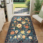 DUKINO 3x4 Area Rug, Floral Washable Rug - Image 2