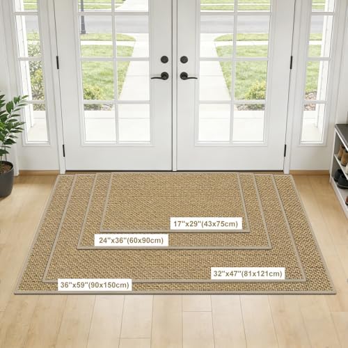 LEKEEPGO Front Door Mat 20"x32", Indoor Non Slip Washable Entry Mat - Image 2