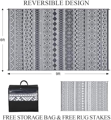 GlowSol 6x9 Outdoor Rug Waterproof Carpet - Image 2