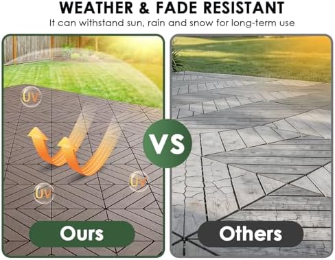 432 PCS Plastic Interlocking Deck Patio Tiles - Image 6