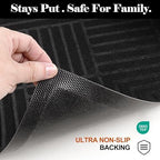 Front Door Mat Outside Entrance, Large Low Profile Non Slip Door Mat, Trap Dirt - Image 3