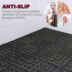12 Pack 12" Interlocking Rubber Bathroom Flooring Tiles Non-Slip Pool Mat - Image 6